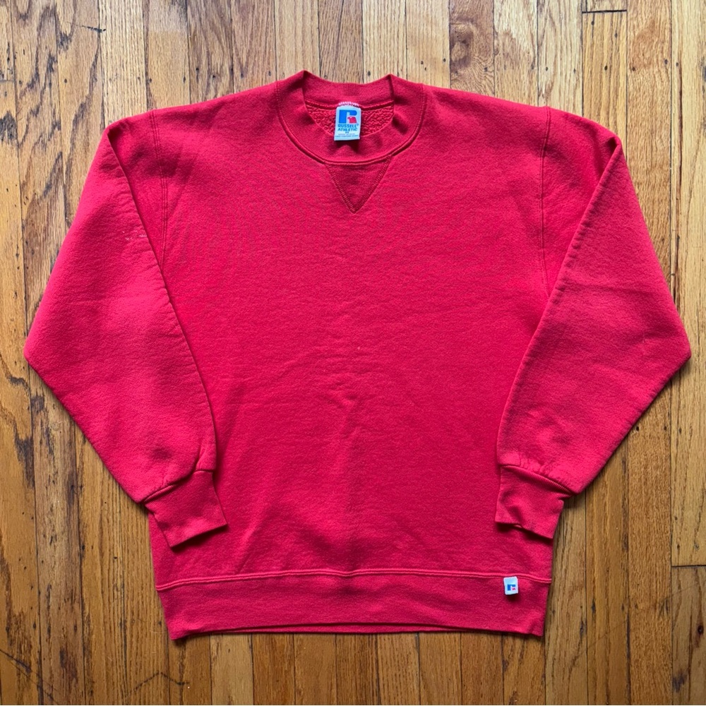 Vintage 90’s Champion Russell Athletic Made In U.S.A. Men’s Red Crewneck